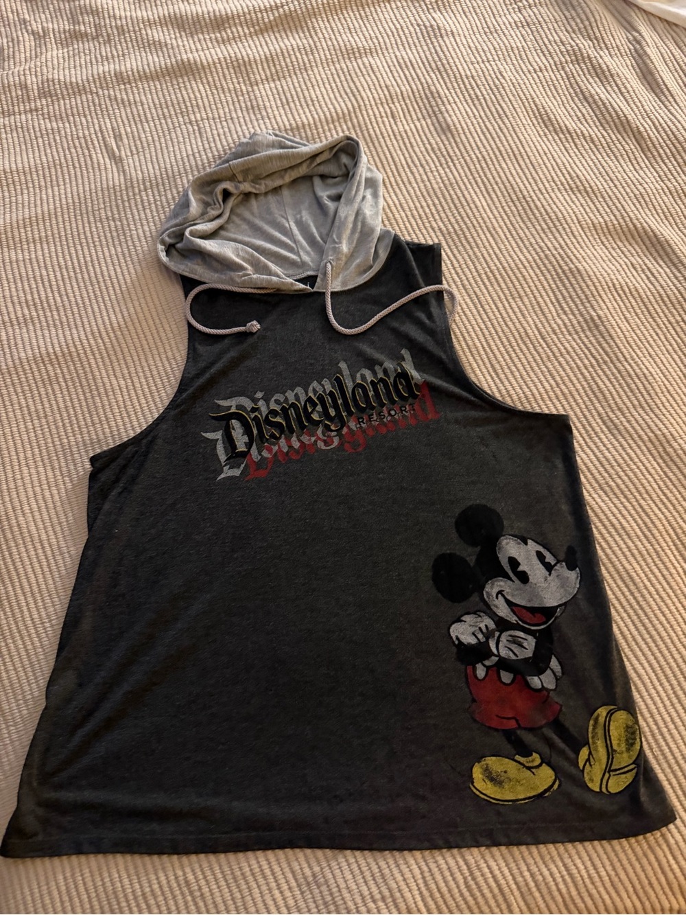 Disney Parks Disneyland Resort Mickey Hooded Sleeveless Tank Top XL